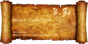 Wiszt Zsófia névjegykártya